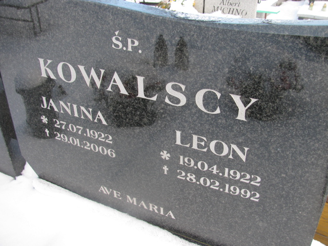 Janina Kowalska 1922 Kamienna Góra Gmina Miejska - Grobonet - Wyszukiwarka osób pochowanych