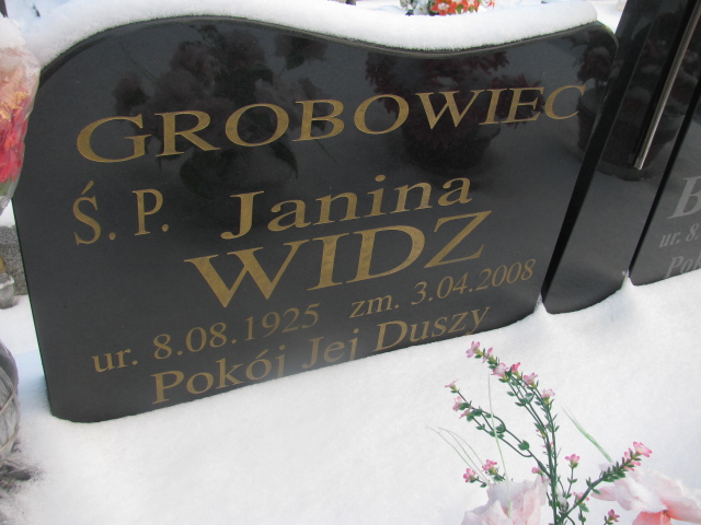Janina Widz 1925 Kamienna Góra Gmina Miejska - Grobonet - Wyszukiwarka osób pochowanych