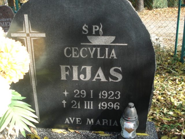 Cecylia Fijas 1923 Kamienna Góra Gmina Miejska - Grobonet - Wyszukiwarka osób pochowanych