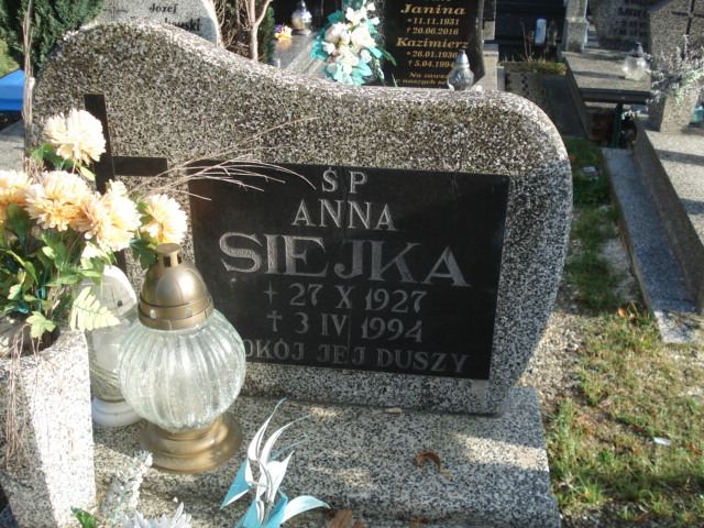 Anna Siejka 1927 Kamienna Góra Gmina Miejska - Grobonet - Wyszukiwarka osób pochowanych