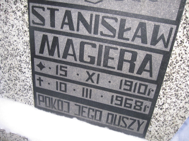 Grób Stanisław Magiera
