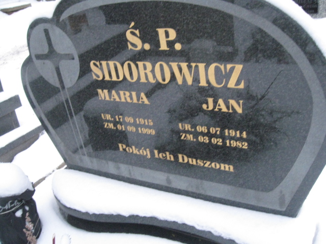 Maria Sidorowicz 1915 Kamienna Góra Gmina Miejska - Grobonet - Wyszukiwarka osób pochowanych