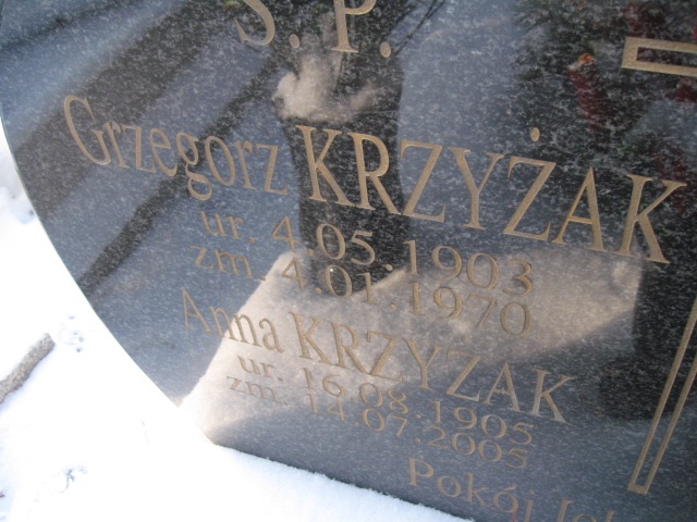 Grzegorz Krzyżak 1903 Kamienna Góra Gmina Miejska - Grobonet - Wyszukiwarka osób pochowanych
