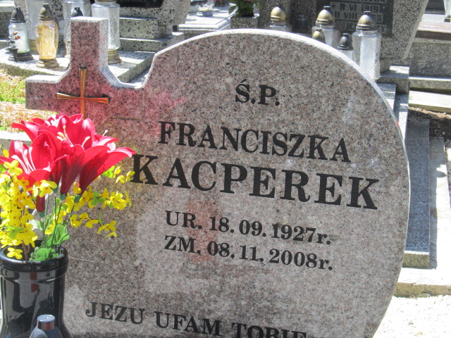Franciszka Kacperek 1927 Kamienna Góra Gmina Miejska - Grobonet - Wyszukiwarka osób pochowanych