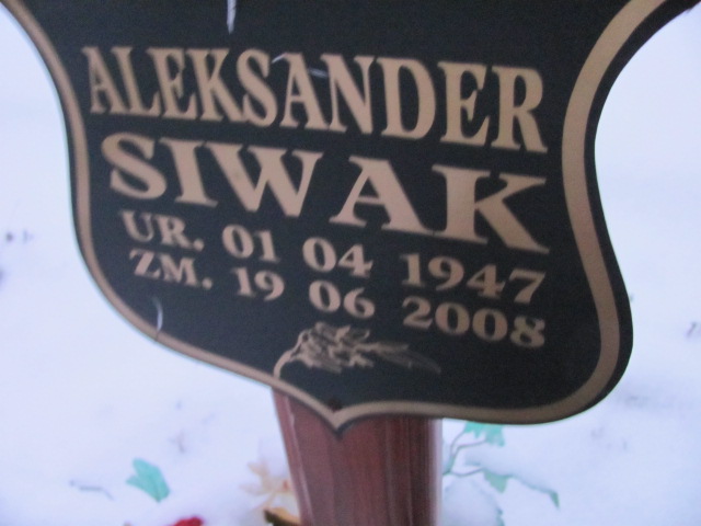 Aleksander Siwak 1947 Kamienna Góra Gmina Miejska - Grobonet - Wyszukiwarka osób pochowanych